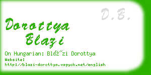 dorottya blazi business card